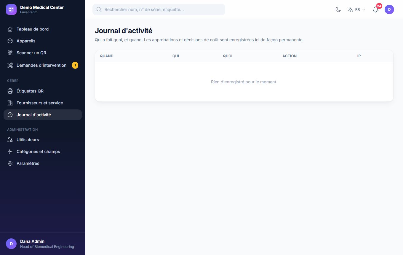 Sécurité maximale avec le journal d’activité